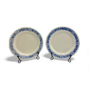 Syracuse Small Elegant Blue and White China Dinner Plates